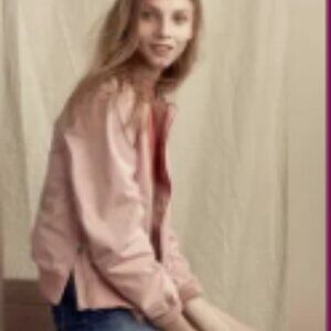 Madewell Pink Loose Fit Side Zipper Bomber Jacket Sz Small